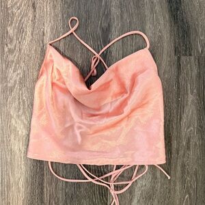 Double Zero Peach Crop Top